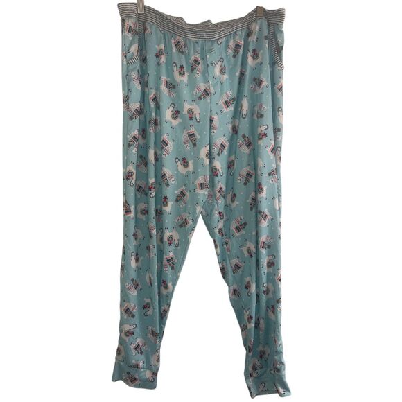 ✨CUDDL DUDS Womens Llamas Long Sleeve Cozy Jersey Sz 2X/XL Pajama Set✨ - Picture 8 of 13